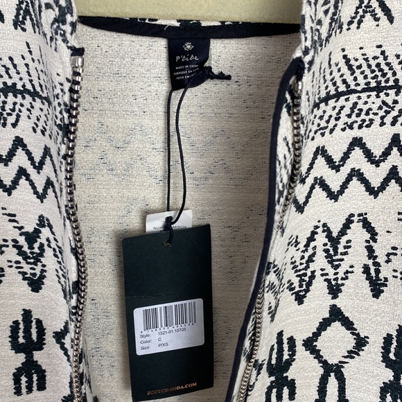 NEW Maison Scotch Scotch & Soda Jolie Vanabonde Aztec Southwest Print Car Coat - Picture 7 of 14